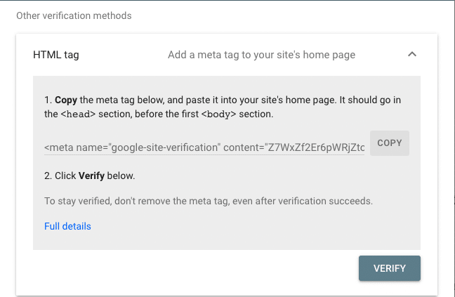 Add HTML tag to website