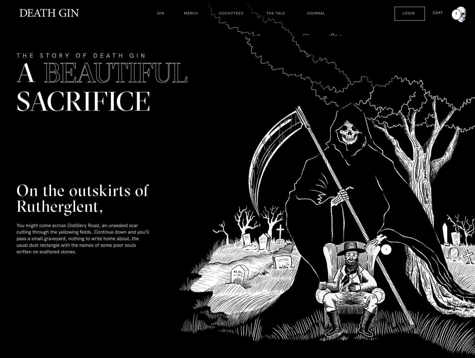 Death Gin - Web UI Custom Web Design & Development