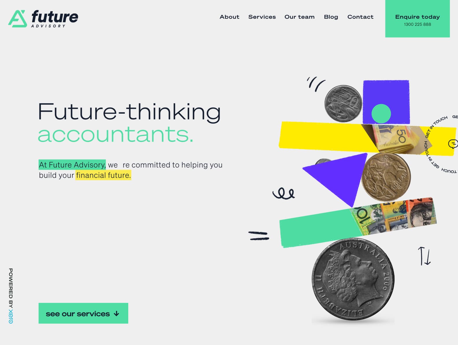 design-1 A creative graphic with the text