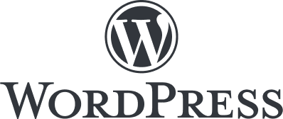 wordpress Logo of WordPress, featuring a stylized white